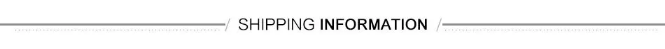 shipping information