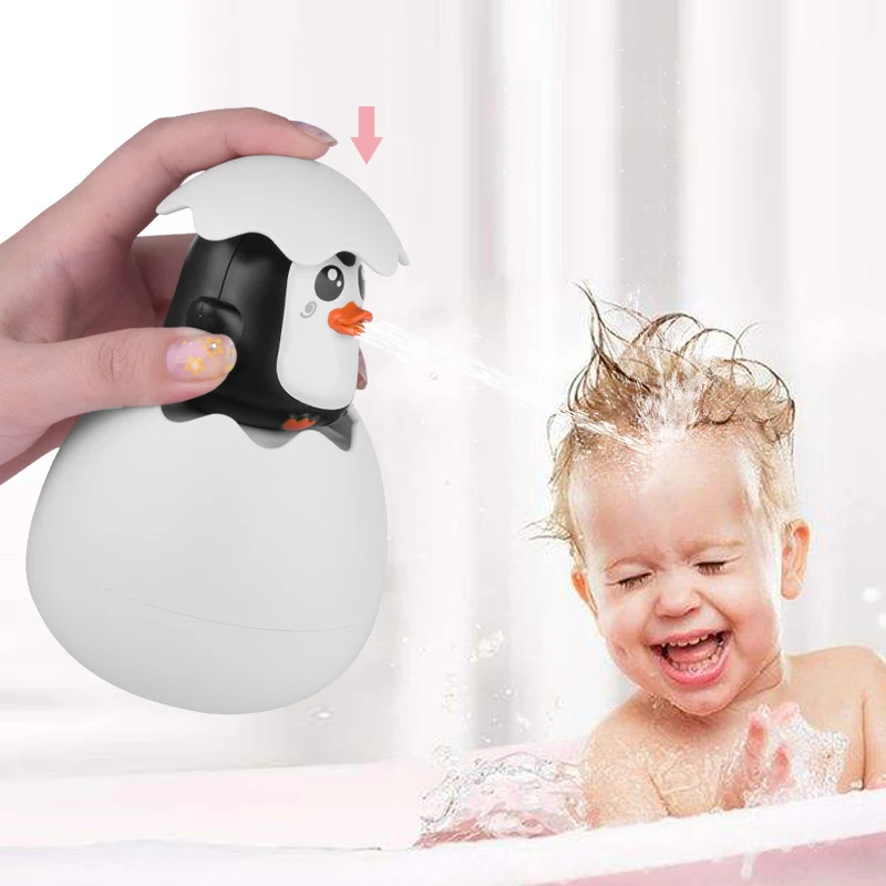Милая Мода креативный спрей для воды маленькая Желтая утка Пингвин игрушки для ванной детская Ванна вода ванны игрушки