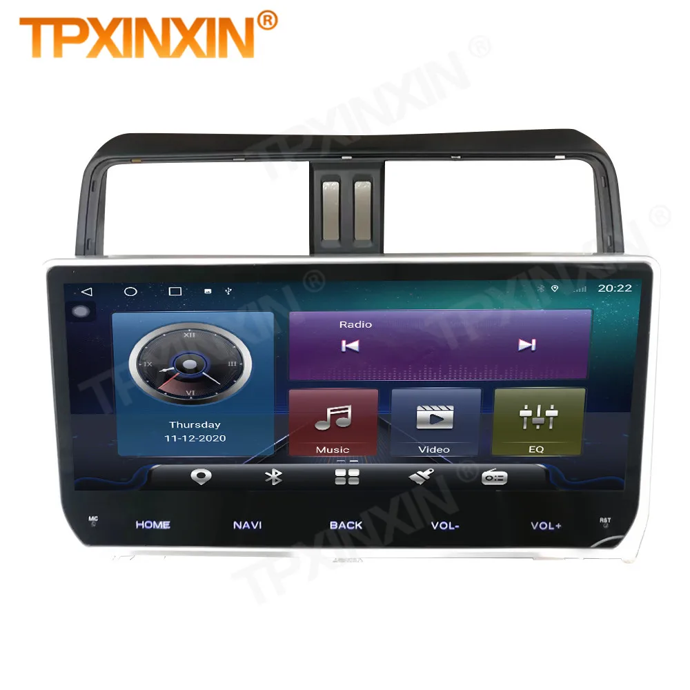 6+128G 2 Din Carplay Android Radio Receiver Multimedia Stereo For Toyota Prado 2018 2019 GPS Navigation Video Recorder Head Unit