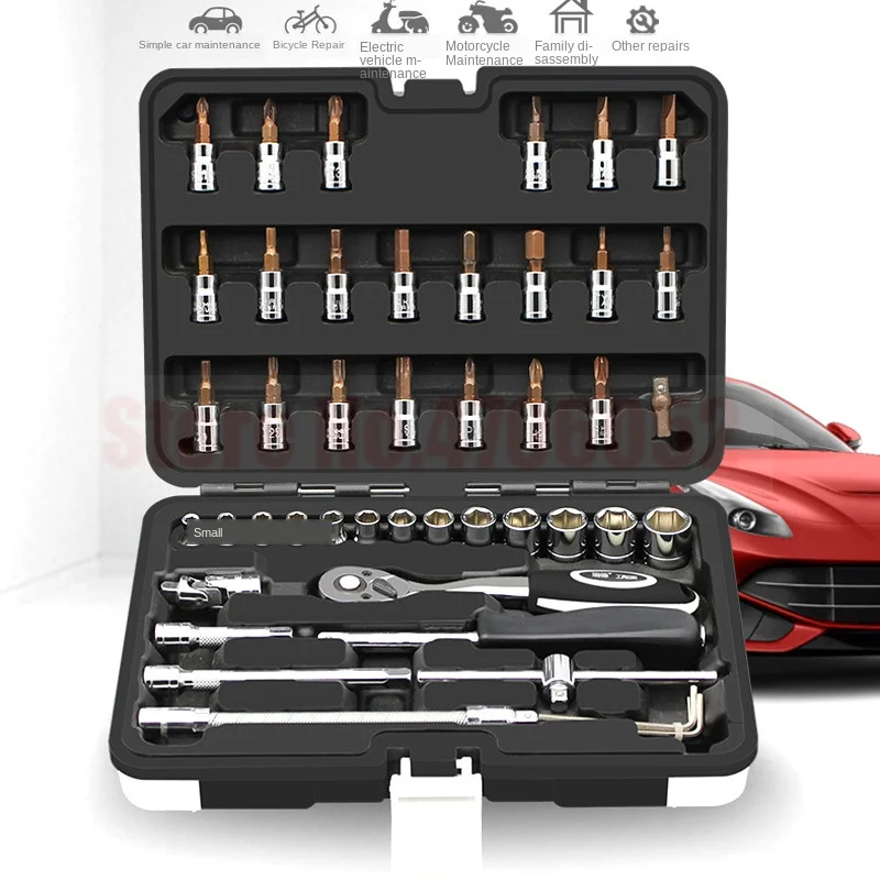 

Car Repair Tool spanners Box Set Hand Tool Set Includes Wrench and Ratchet Set Great for The Home Garage or Car