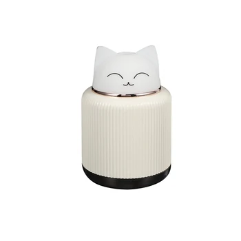 

Mini Air Diffuser Cut Pet Humidifier Portable Aroma Essential Oil Diffuser 300ML Car Air Freshener Fogger with Warm Night Lights