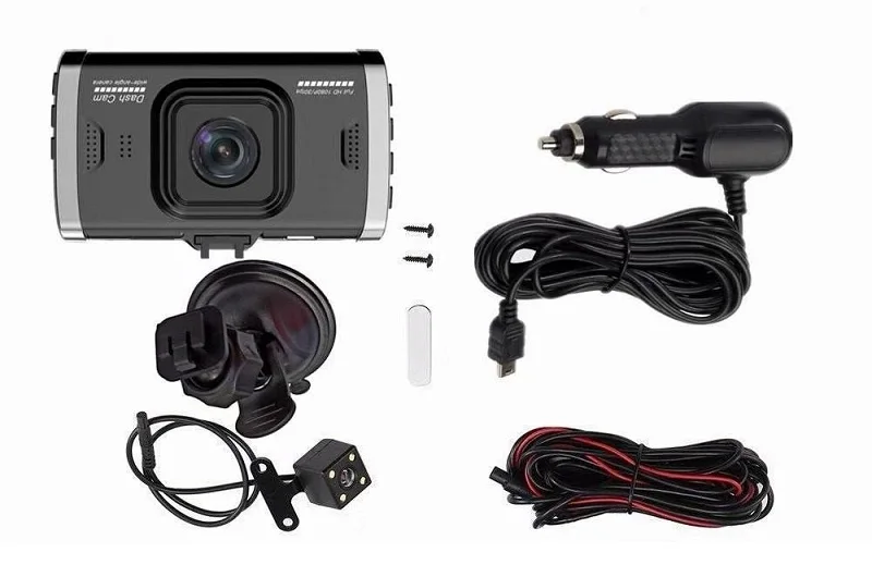 Автомобильная Dvr камера 3," экран Full HD 1080P 30fps двойной объектив с заднего вида Dashcam Авто Регистратор Автомобильный видео Dvr рекордер