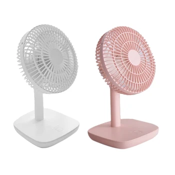 

2 Pcs Usb Desktop Table Fan 4 Modes Wind Speed Cooling Oscillating Fan-Pink & White