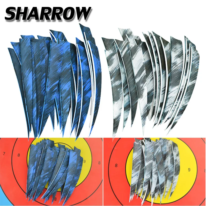 50/100pcs 5inch Arrow Feathers Right Wings Turkey Feather Shield Shape DIY Tools For Hunting Shooting Archery Arrow Accessories