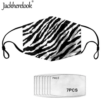 

Jackherelook Zebra Pettern Hot Sales Masks with 7PM2.5 Filters Mascarilla Clothing Accessories Elastic Washable Mascherina