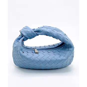 

2020 autumn and winter new knot woven bag soft cowhide mini handbag ins super hot hand bag female