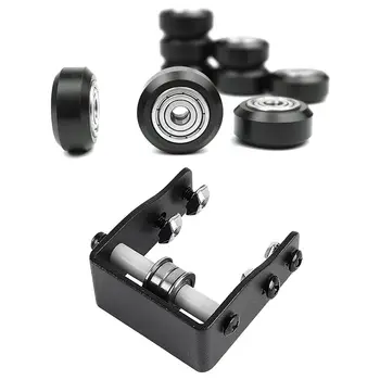 

1 set Y-Axis Profile U-Shaped Timing Belt Flanged Bearing Fixing Plate & 20Pcs POM Plastic Wheel Pulleys Ball Bearings