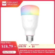 Yeelight умный светодиодный светильник 1S YLDP13YL 8,5 Вт RBGW работает с Mijia Homekit AC100-240V 1700 K-6500 K E27 800lm настольная напольная настольная лампа