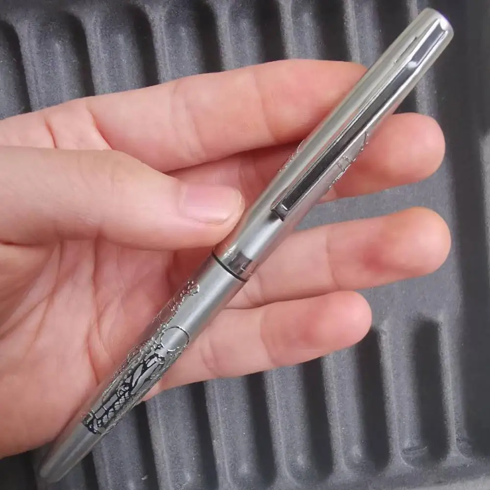 

Old Stock LY Fountain Pen Steel Older Man Phoenix Ink Pen Aerometric Filler Stationery Office school supplies Writing Gift