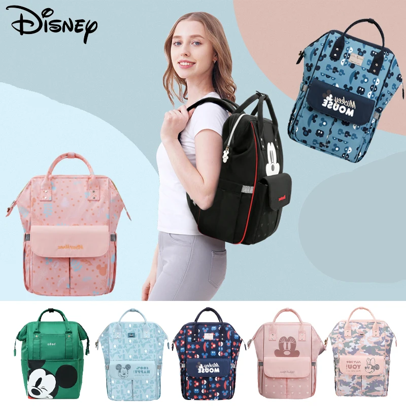 

Disney Diaper Bag Mickey Backpack For Mommy Maternity Baby Care Mummy Nappy Bags Waterproof Large Go Out Travel Handbag Shoulder