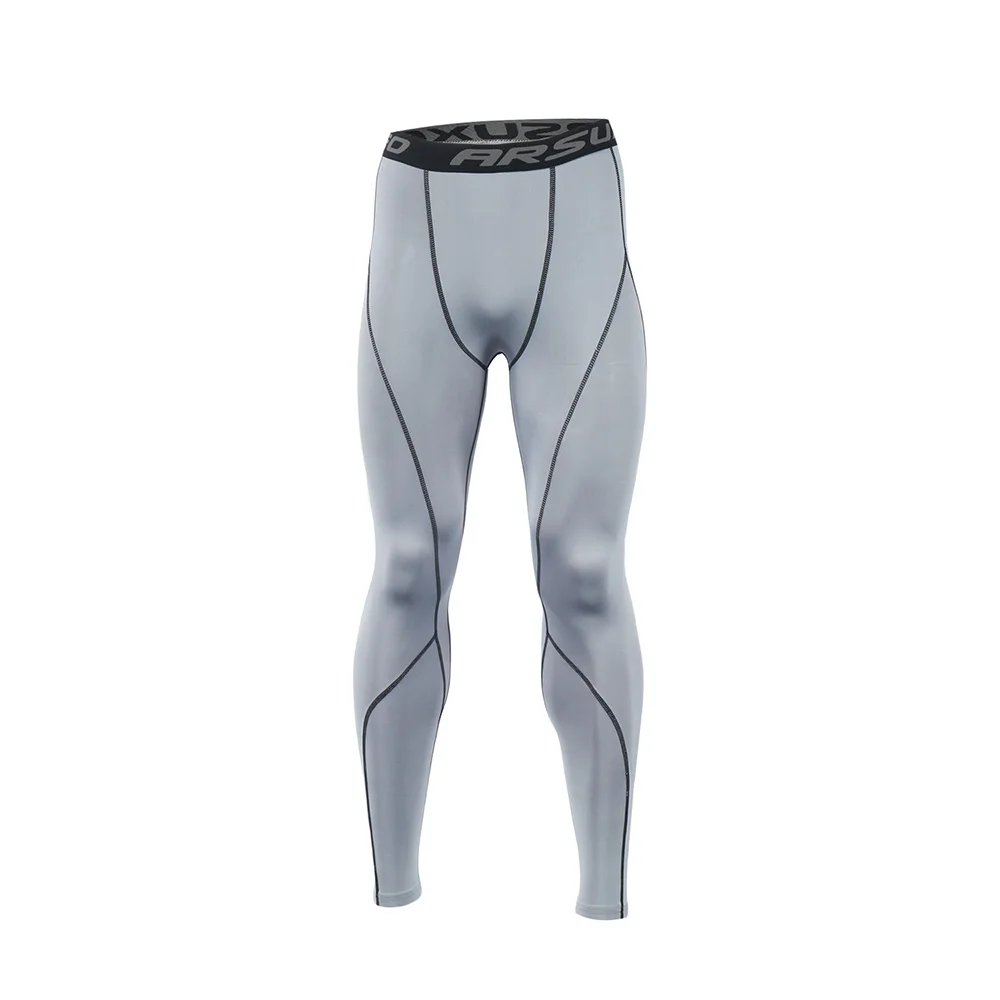 ARSUXEO Men Sports Tights Running Pants Breathable Base Layer Gym Fitness Leggings Workout Training Exercise Trousers Quick Dry