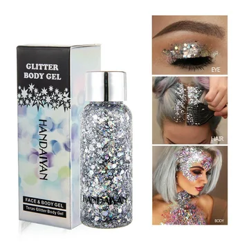 

Holographic Mermaid Glitter Eyeshadow Gel Body Face Eye Liquid Loose Sequins Pigments Makeup Cream Festival Makeup Tools