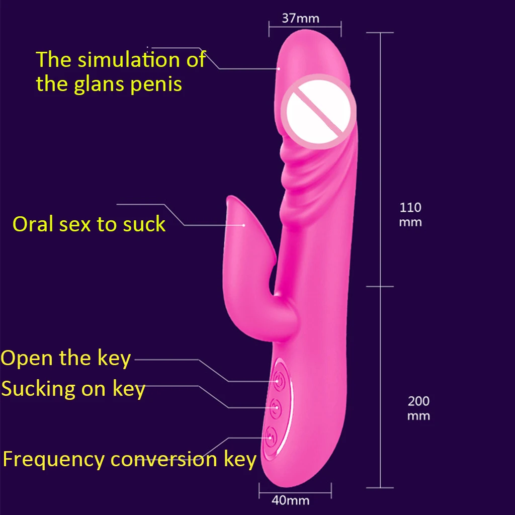 Waterproof USB Charging Multi-Speed Rabbit Shaped Vibrator Clitoris Sucking G-Spot Massager Adults Female Game Sex Toys