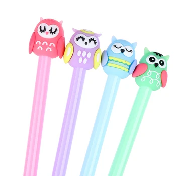 

Pens Black Gel Pens Novelty Kawaii Pen Kawaii School Supplies 1pcs Owl Gel Pen Cute Stationery 0.5mm New Student Writing
