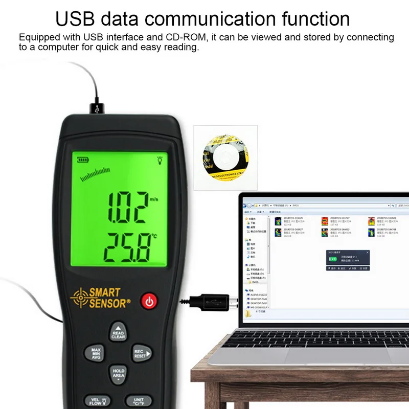 Цифровой USB измеритель скорости вращения данных Фото Тахометр спидометр