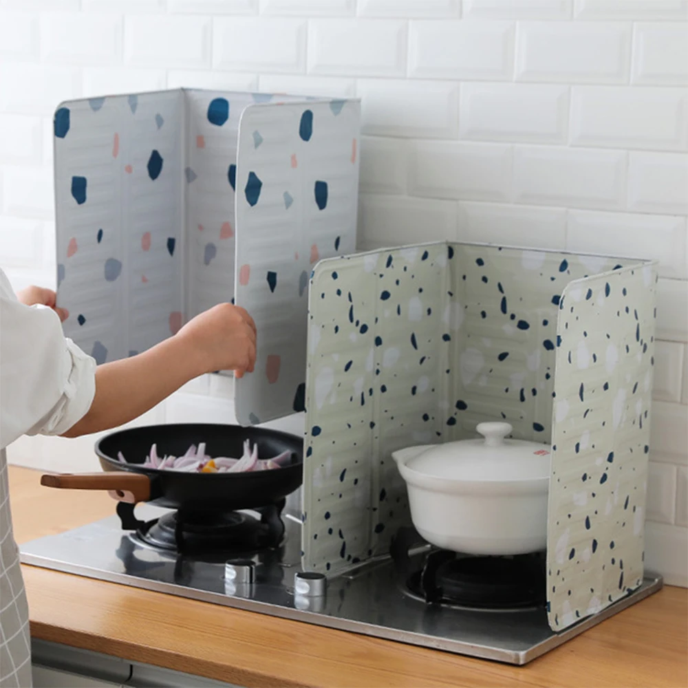 

Cooking Frying Pan Splash Oil Plate Splash Proof Baffle Oil Guard Scald Proof Covers Board Gas Stove Resistence Stove