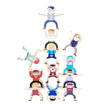 

12pcs Hercules Balance Building Blocks Toy DIY Stack Early Education Toy Interactive Games Creative Montessori Toy For Children