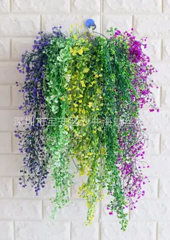 

High Imitation Small Bell Rattan Chlorophytum Home Decoration Wall Hangers Plastic fang zhen hua teng