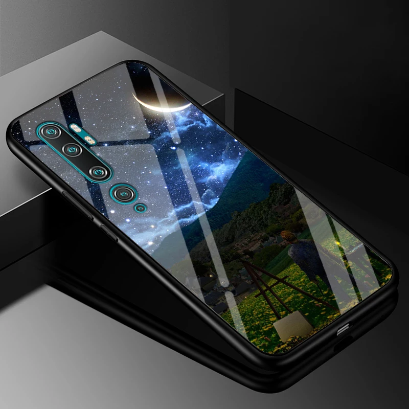 07 Для Xiaomi mi CC9 Pro Чехол PC Пластиковый стеклянный чехол для телефона черный ТПУ бампер чехол для Xiaomi mi CC9 Pro CC9Pro чехол mi cc9 Pro 6,47" - Цвет: 07