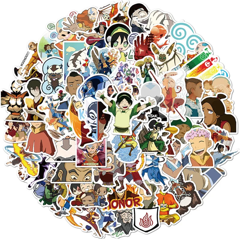 100 шт. аниме Аватара последние наклейки Airbender для ноутбука мотоцикла багажа