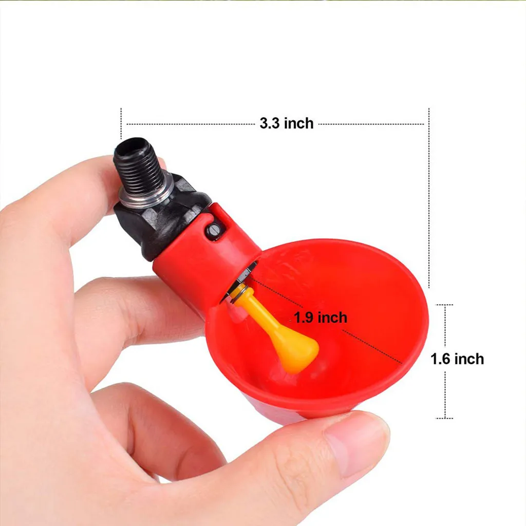 24Pcs Feed Automatic Bird Coop Poultry Chicken Fowl Drinking Bowl Water Drinking Cups Feeding Watering Farm Animal Supplies