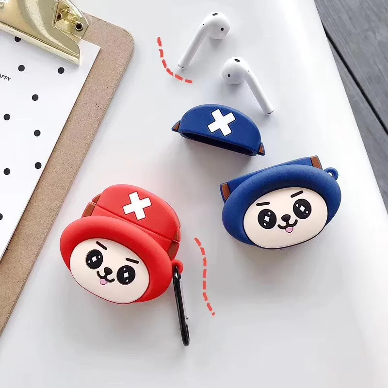 Аниме one piece Луффи Чоппер Мультфильм защитный чехол 3D Беспроводная Bluetooth гарнитура силиконовый Anmei чехол для противоударный
