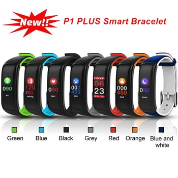 

P1 PLUS Smart Bracelet Heart Rate Blood Pressure Fitness Bracelet Activity Tracker IP67 Waterproof Call Reminder Sport Smartband