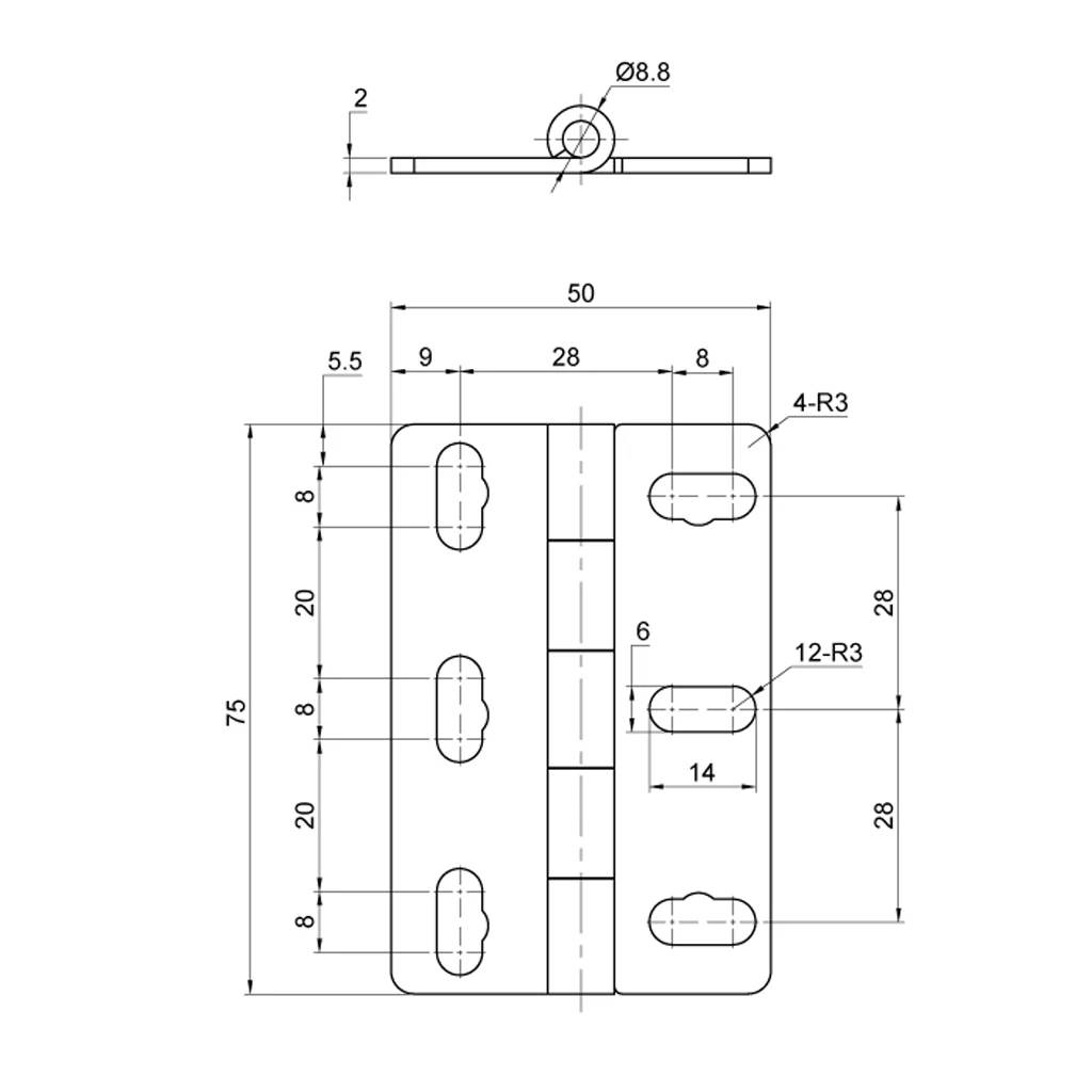 Adjustable 0.2×0.2in Commercial Grade Ball Bearing  Stainless Steel Silver Door Hinge with Brushed 
