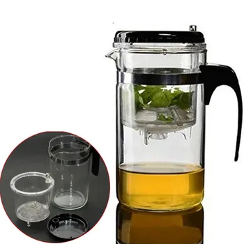 

500ml Capacity Art Tea Cup Teapot Straight Glass Press Art Gongfu Tea Cup Mug Maker Teapot Infuser Filter
