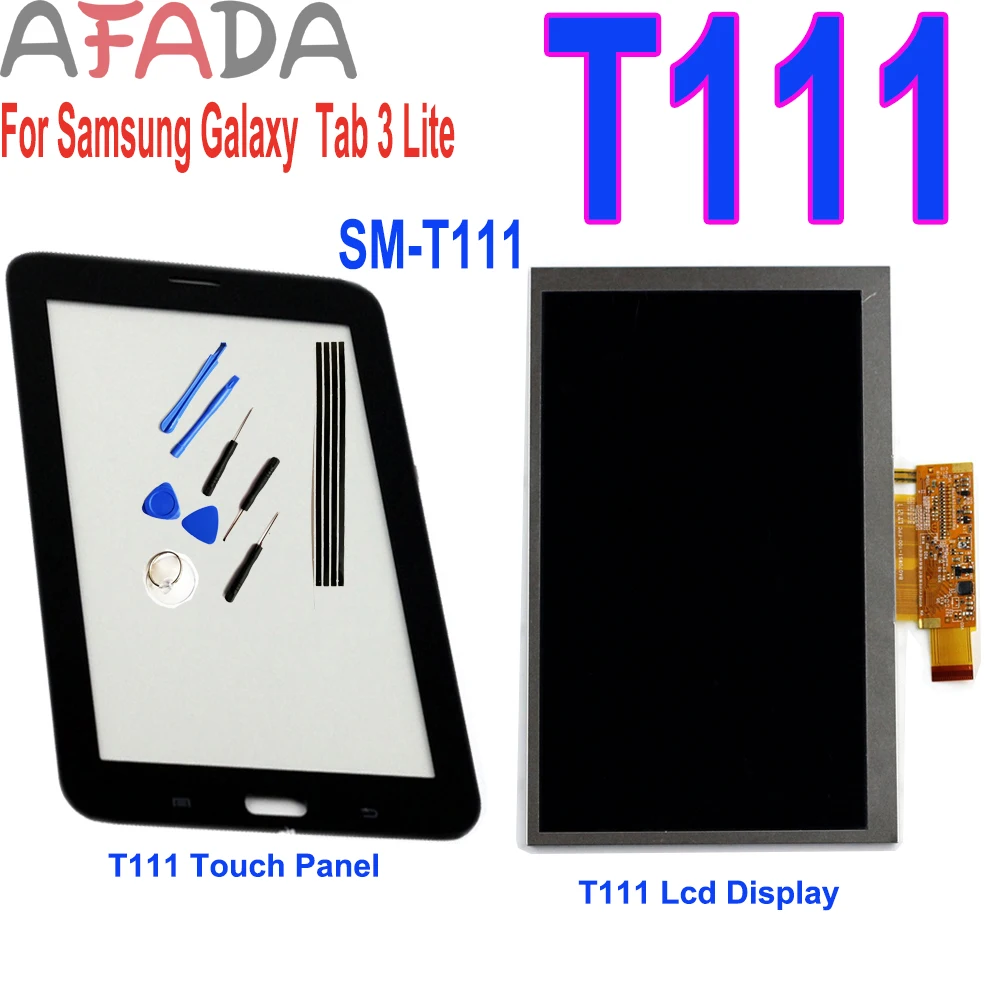

AAA+ 7"LCD For Samsung GALAXY Tab 3 Lite SM-T111 T111 LCD Display Touch Screen Digitizer Replacment With Free Tools+Tape