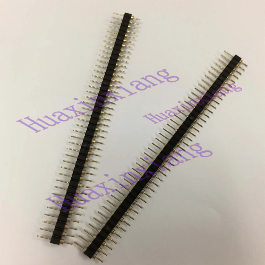 10PCS/Lot 40Pin 2.54mm Single Row Round Needle Male Pin Header Gold