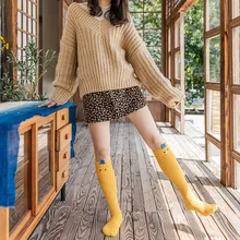 JAYCOSIN, длинные носки для женщин, японские повседневные хлопковые носки с принтом, теплые, однотонные, вязаные, зима-осень, для девушек, для фестиваля, подарки 10