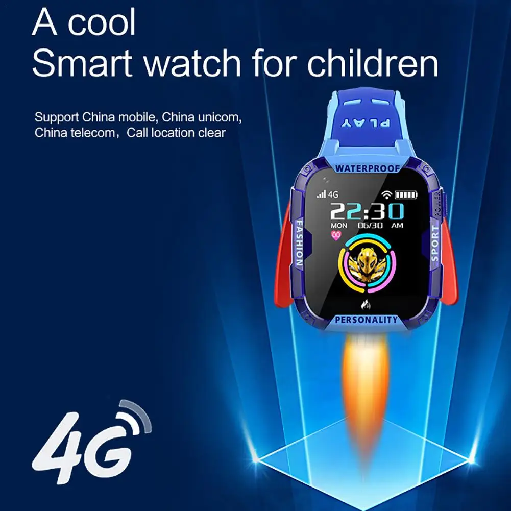 T19 Kids Smart Watch 4G GPS Smartwatch Wifi Tracker Touch Screen SOS SIM Phone Call Waterproof Children Camera Watch