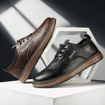 

ARUONET New Brand Mens Shoes Lightweight Mens Casual Shoes Simple Mens Shoes Genuine Leather Zapatillas Deportivas Hombre