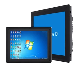 Ordinateur industriel tout en un sans ventilateur, 12.1 pouces, entièrement fermé, tablette PC avec écran tactile capacitif intégré, Win 10 pro, pour rs 232 COM 