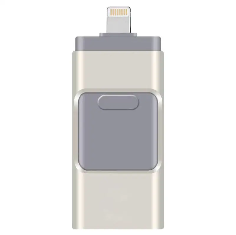 Usb iPhone флэш-накопитель Usb флеш-накопитель 3 в 1 Освещение USB 3,0 зашифрованный флеш-накопитель 16 Гб для Apple IOS, Android и ПК - Цвет: Silver