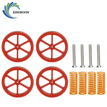 

KINGROON 4sets M3 Screw Nuts Heatbed Leveling Spring Knob Parts for CR10 3D Printer Print Platform Screw Calibration Accessories