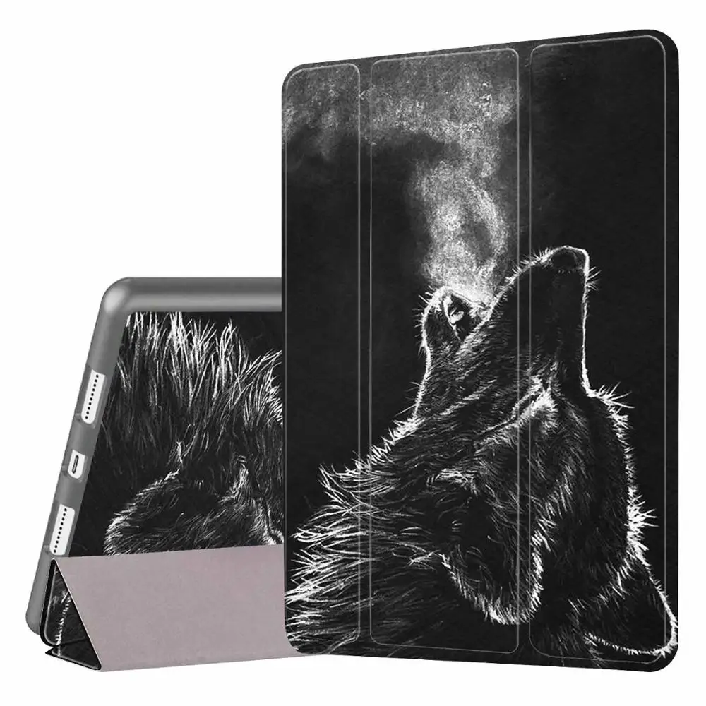 Winter Wolf Howling 10.5" iPad Pro /iPad Air 3rd Gen Case Auto Wake/Sleep Smart Case Ultra Lightweight Standing Protective for iPad Tablet - Цвет: Winter Wolf Howling