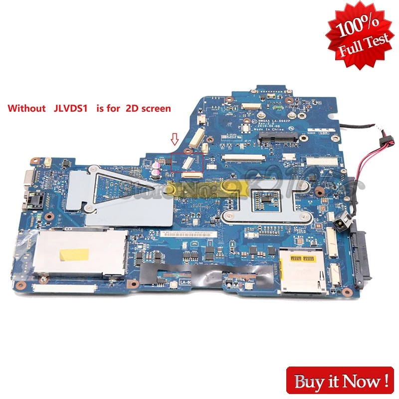 NOKOTION материнская плата для ноутбука TOSHIBA Satellite A660 A665 NWQAA K000104420 LA-6062P материнская плата HM55 DDR3 GT310M GPU