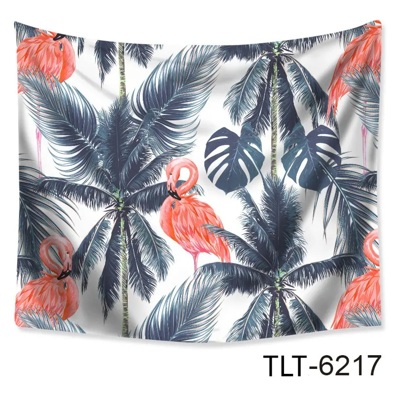 TLT6217 Flamingo Tapestry Wall Hanging Hippie Macrame Swimming Mat Home Decor Beach Towel Decor Livingroom 130CM*150CM/150CM*200CM - Цвет: TLT6217