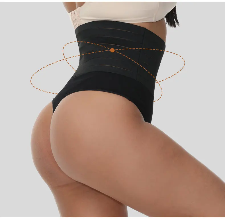 Women's High Waist Thong Flat Belly Sheath Shaping Panties Slimming Underwear Butt Lifter Panties Waist Trainer Body Shapewear shapewear for women