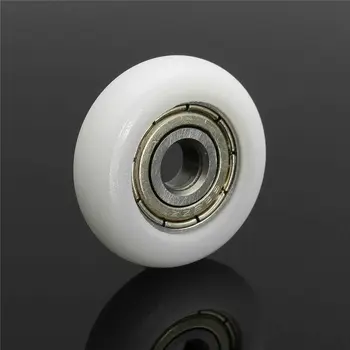 

50pcs Carbon Steel Pulley Wheels Guide Roller Groove Ball Bearing POM White Pulley Wheels Accessories
