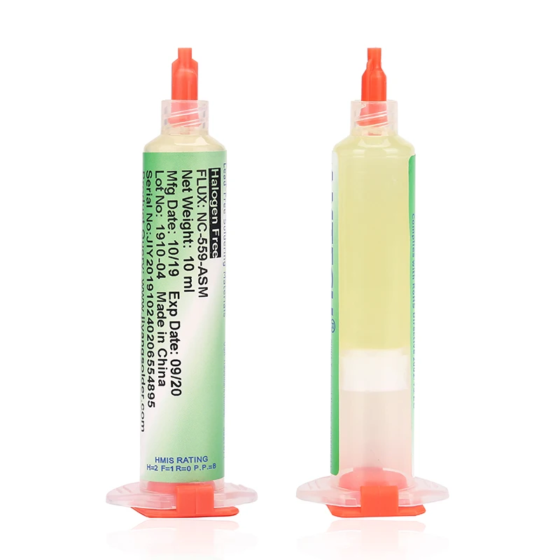 1pc 10cc Soldering paste 100% Original AMTECH NC-559-ASM  PCB No-Clean Welding flux rosin Dispensing needle piston Solder paste