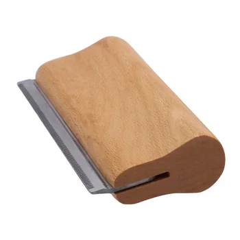 

Dogs Cats Groomer Wood Groom Brush Durable Gift Solid Ergonomic Design Lightweight Pet Supplies Deshedding Grooming Professional