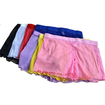Mutandine corte boxer in pizzo di garza trasparente da uomo nuova biancheria intima sexy da uomo ZJH033P 1