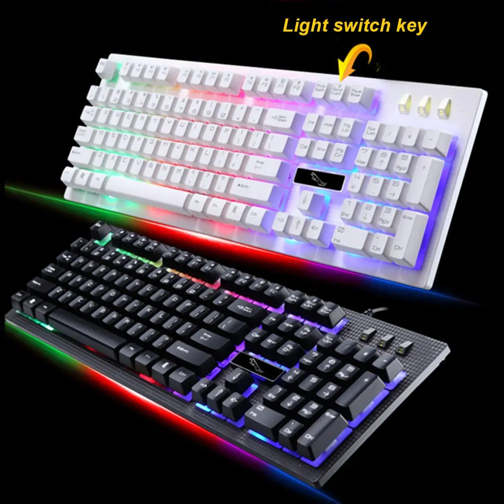 G20 USB Проводная Механическая клавиатура подвесная со светодиодной RGB Цветной