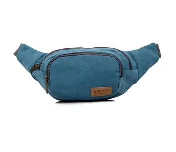 

Women Mens Fashion Zipper Waist Pack Canvas Fanny Pack Bum Bag