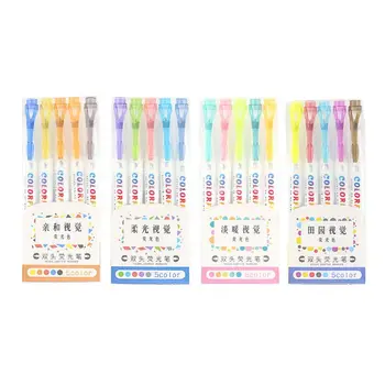 

5pcs Double Head Highlighter Pen Marker Pastel Liquid Chalk Fluorescent Pencl