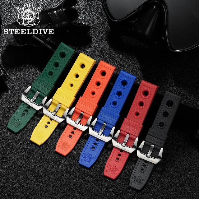 Rubber dive watch strap Clearance