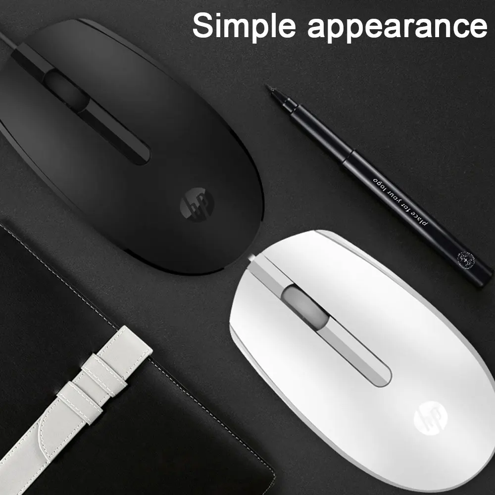 Hp M10 портативная компьютерная мышь эргономичного дизайна проводная Usb деловая офисная мышь матовая текстура мини мышь для компьютера ноутбука